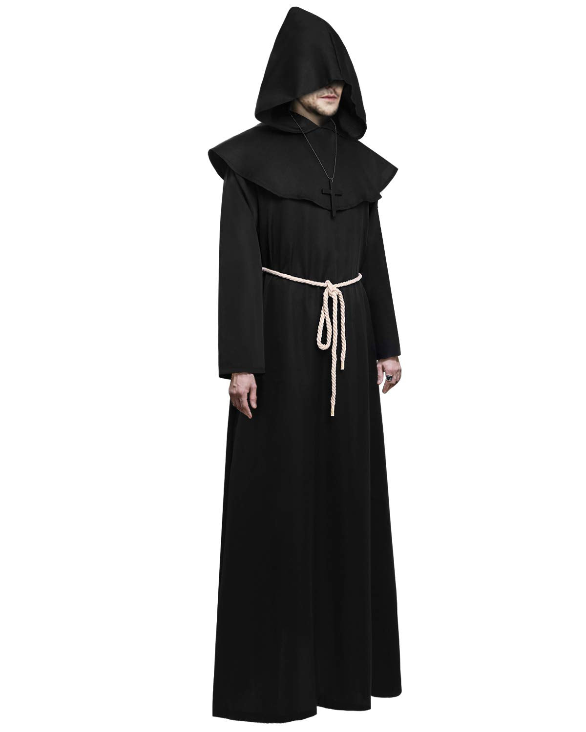 KONVINIT Robă medievală cu glugă, adulți