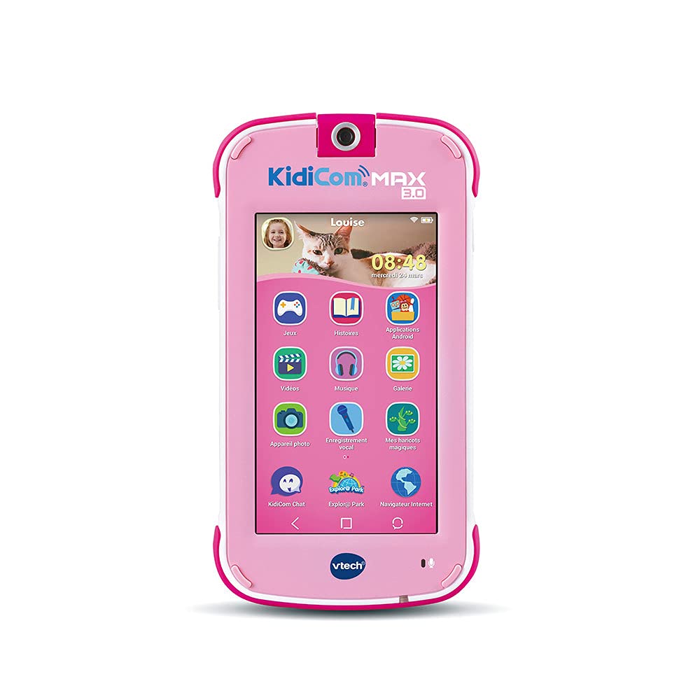 VTech 546555 KidiCom - Telefon interactiv pentru Copii, Roz