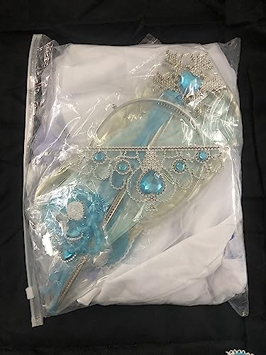 Rochie de prințesă ELSA pentru fete cu accesorii - Costum de Crăciun, Halloween, Carnaval, petrecere de ziua de naștere.