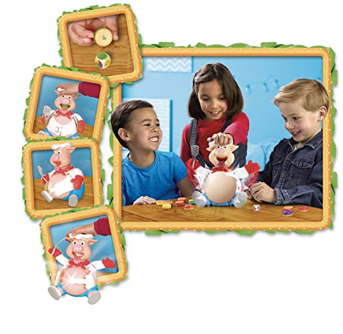 GOLIATH Otto Porcușor + Puzzle (Exclusiv Amazon), Jocuri de masă de la 4 ani, Jucării pentru copii, Lasă porcușorul să mănânce până se umflă, Cadou pentru copii