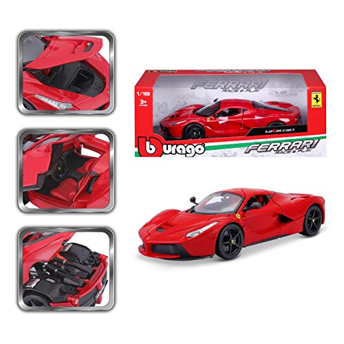 Bburago - 1/18 Ferrari Race & Play LaFerrari, Culoare Roșie (18-16001)