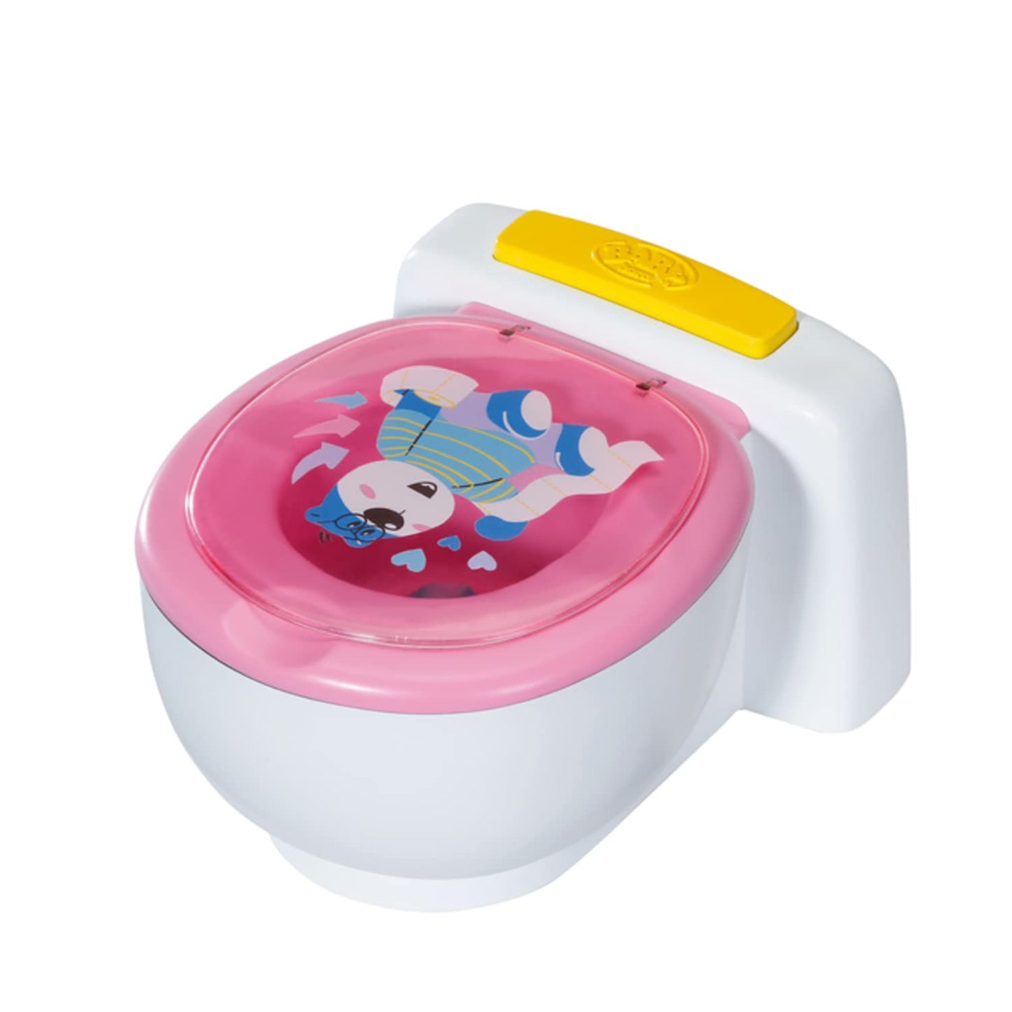 Toaletă BABY born pentru păpuși cu funcție sonoră și efect de spălare, 828373 Zapf Creation, Alb/Roz