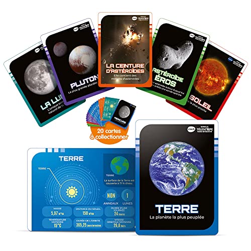 VTech - Telescopul video interactiv Genius XL, telescop pentru copii cu ecran digital color, in limba frnceza