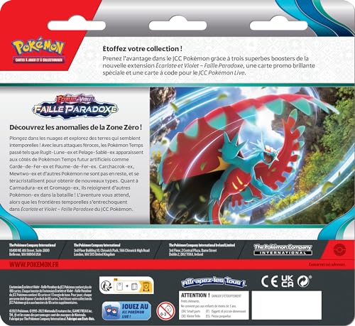 Pokémon TCG Paradoxe Strähnen, 3 Booster Packs