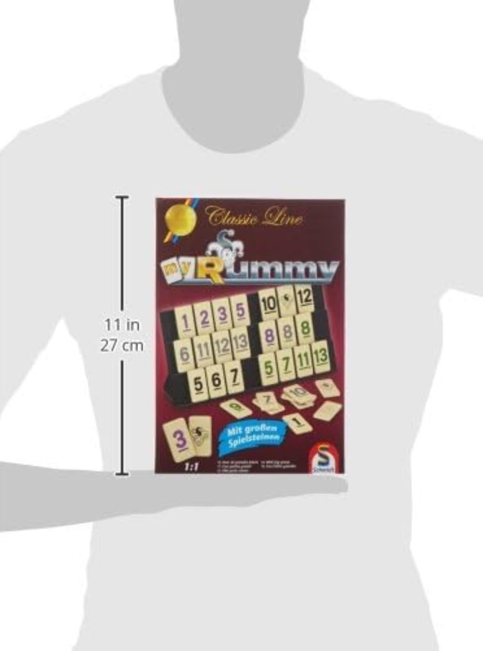 Schmidt Spiele 49282 - Classic Line MyRummy, Joc de Plăci cu Piese Mari