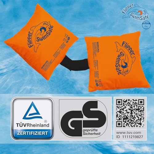 SwimSafe 1080 - Pernă de înot pentru copii mici din bumbac, ajutor de înot sigur cu bandă elastică reglabilă pentru învățarea înotului
