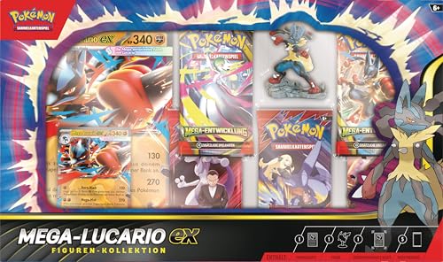Pokémon TCG Colecție Mega Lucario-ex, 5 boostere