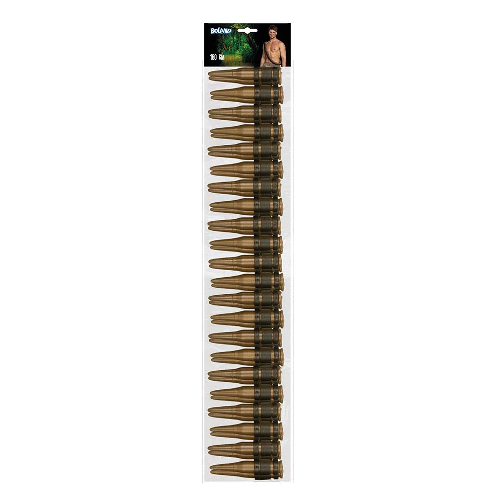 Boland 00635 - Curea gloante de jucarie, plastic, lungime aproximativă 160 cm, atractivă, imitație, cinturón mexican, gangster, cowboy, militar, soldat, accesoriu de costum, carnaval