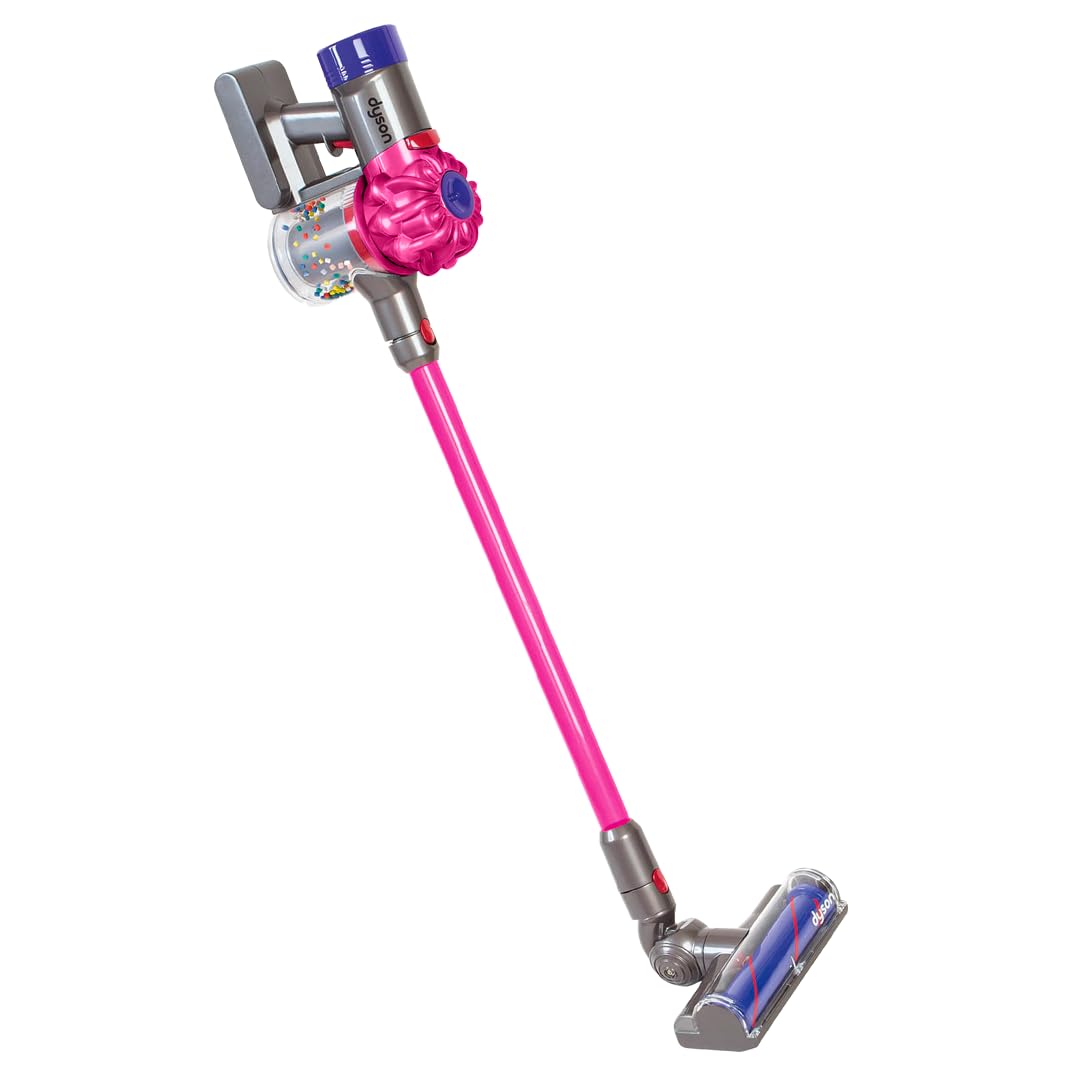 Aspirator fără fir Casdon Dyson | Aspirator de jucărie interactiv și oficial licențiat Dyson pentru copii de la 3 ani | Distracție realistă în jocurile de rol!, Roz