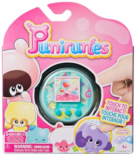 Punirunes - Jucărie digitală interactivă cu display LED și 55 de caractere care reacționează la mișcarea degetului în interiorul cutiei, recomandată de la 5 ani.