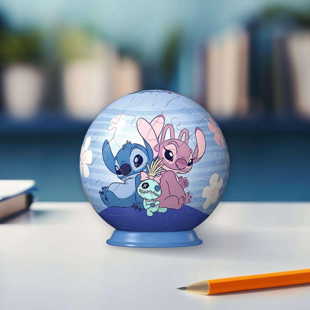 Ravensburger 3D Puzzle 11597 Set de puzzle 3D Puzzle-Ball Disney Angel pentru fani Stitch de la 6 ani