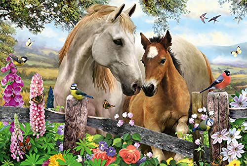 Puzzle pentru copii Schmidt Spiele 56421 - Cai și mânji, 150 piese, colorat