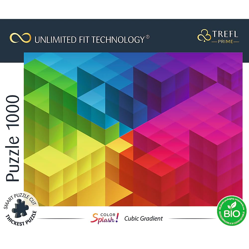 Puzzle 1000 piese - Cubic Gradient, Carton, 1000