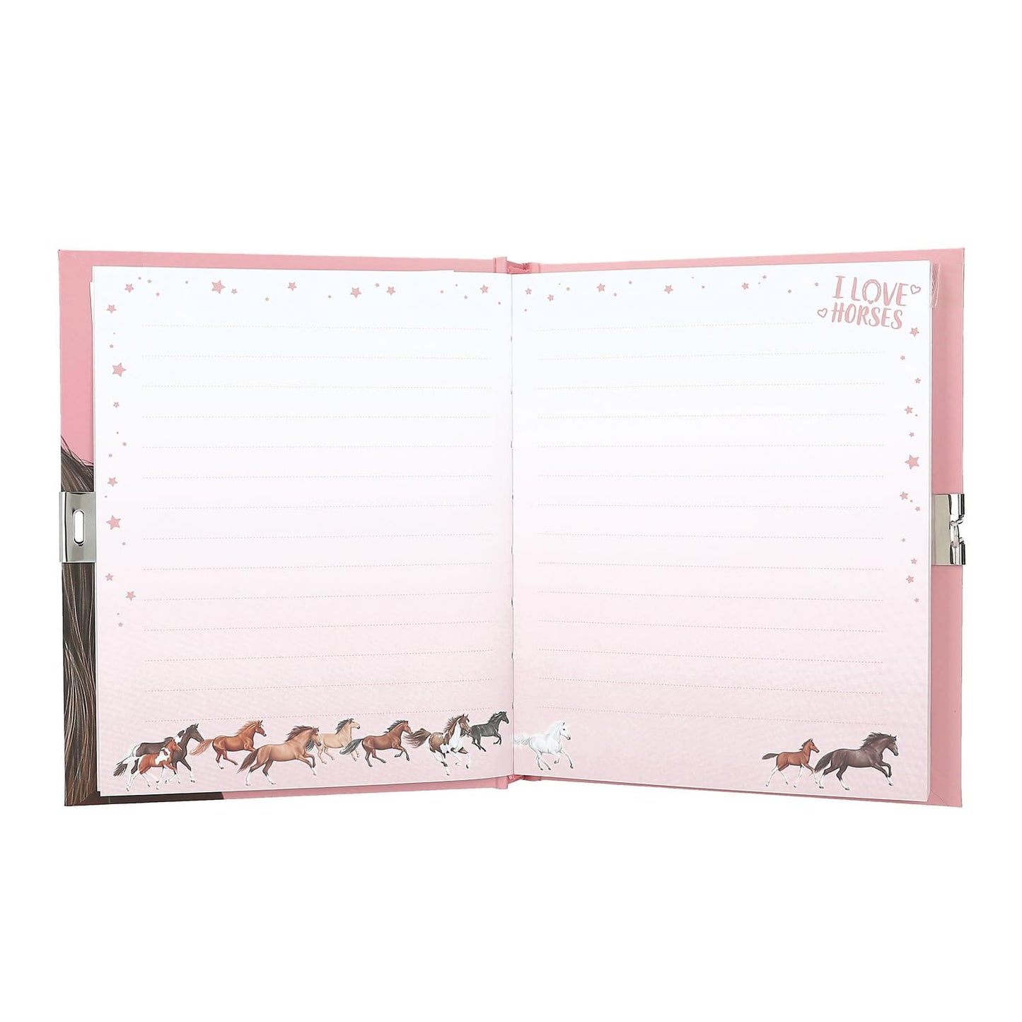 Jurnal cu lacat Miss Melody, Depesche, roz si maro, 160x193x30mm