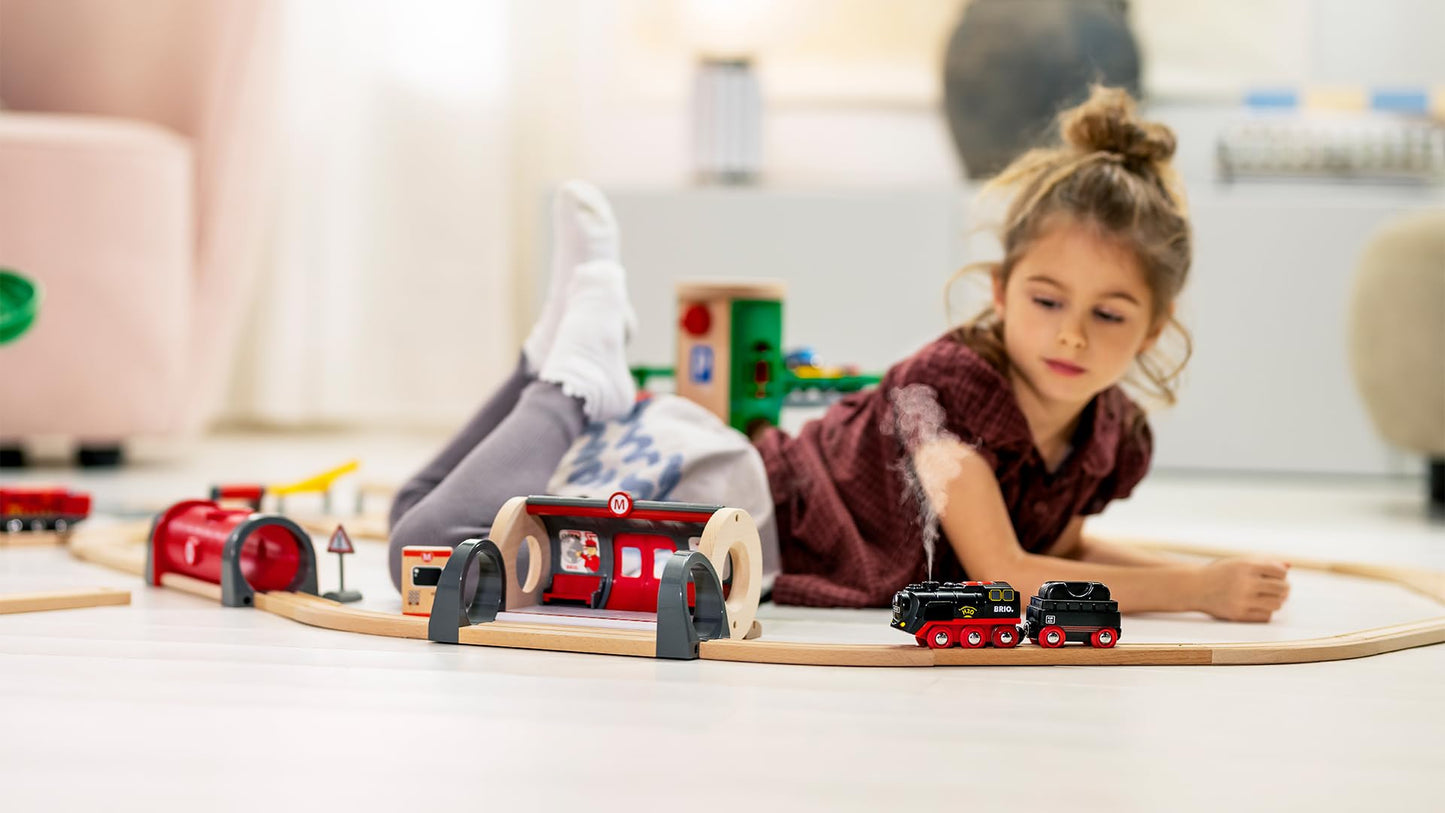 BRIO Tren cu Aburi cu baterii