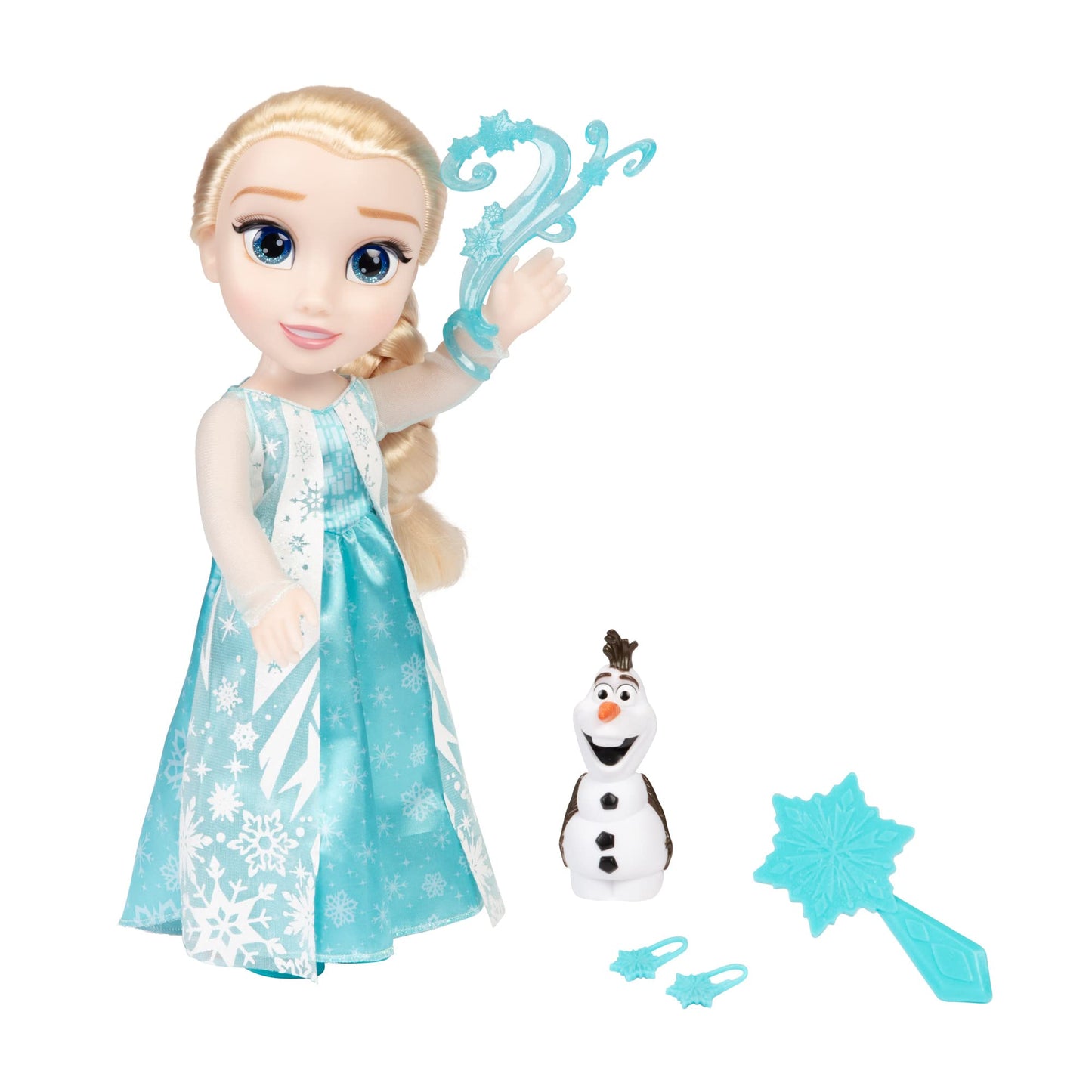 Păpușa Elsa din Frozen - Cântă „Let It Go”, 35 cm, cu accesorii, perfectă pentru fetițe de la 3 ani, 225306, Turcoaz
