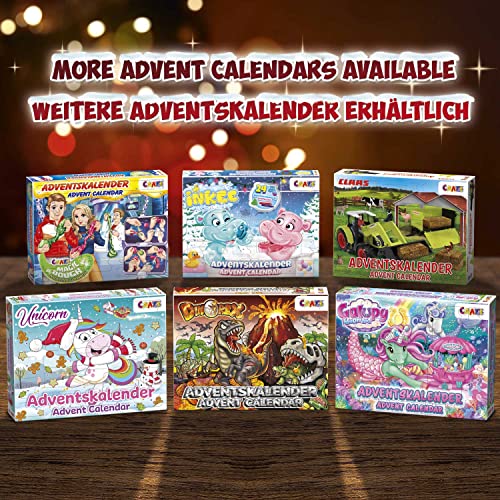 CRAZE MAGIE SLIME CALENDAR DE ADVENT pentru copii - Calendar de Crăciun cu slime pentru fete și băieți, calendar de jucării cu slime pentru copii