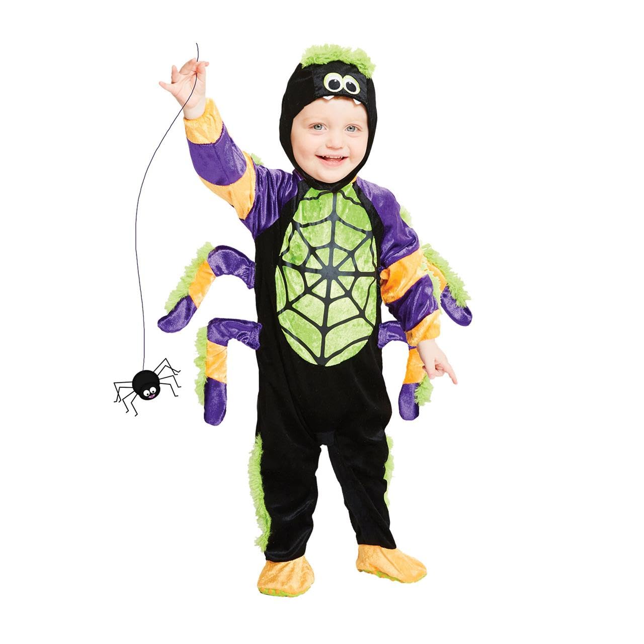amscan PDBSP06 Costum pentru copii băieți Little Spooky Spider 2-3 ani