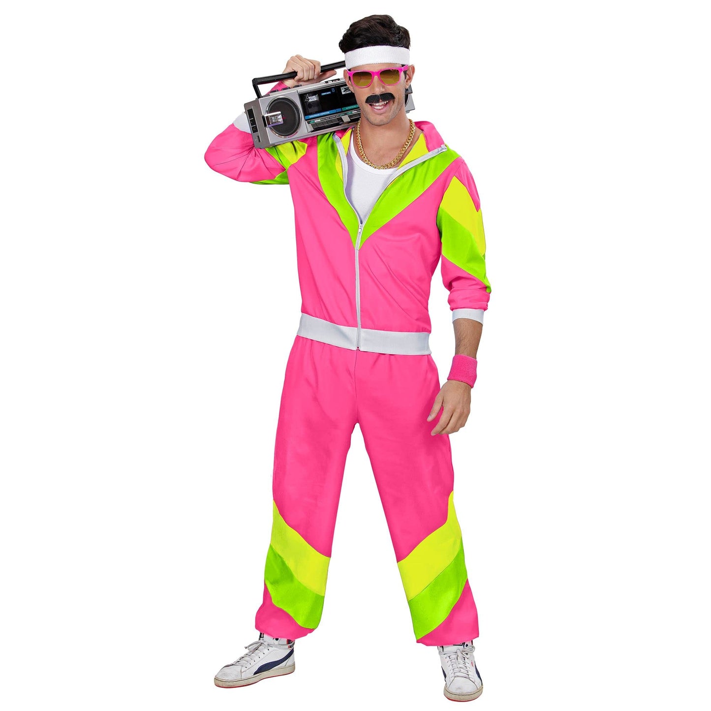 WIDMANN MILANO Fashion de Petrecere - Costum Trainingsanzug, Jacke și Hose, Outfit din Anii '80, Jogginganzug, Outfit de Gust Prost, Costume de Carnaval