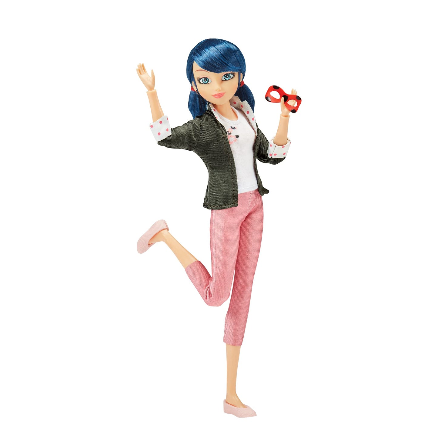 BANDAI - Miraculous Ladybug și Cat Noir – Păpușă – Ladybug și Marinette – Păpușă articulată 26 cm - P50355