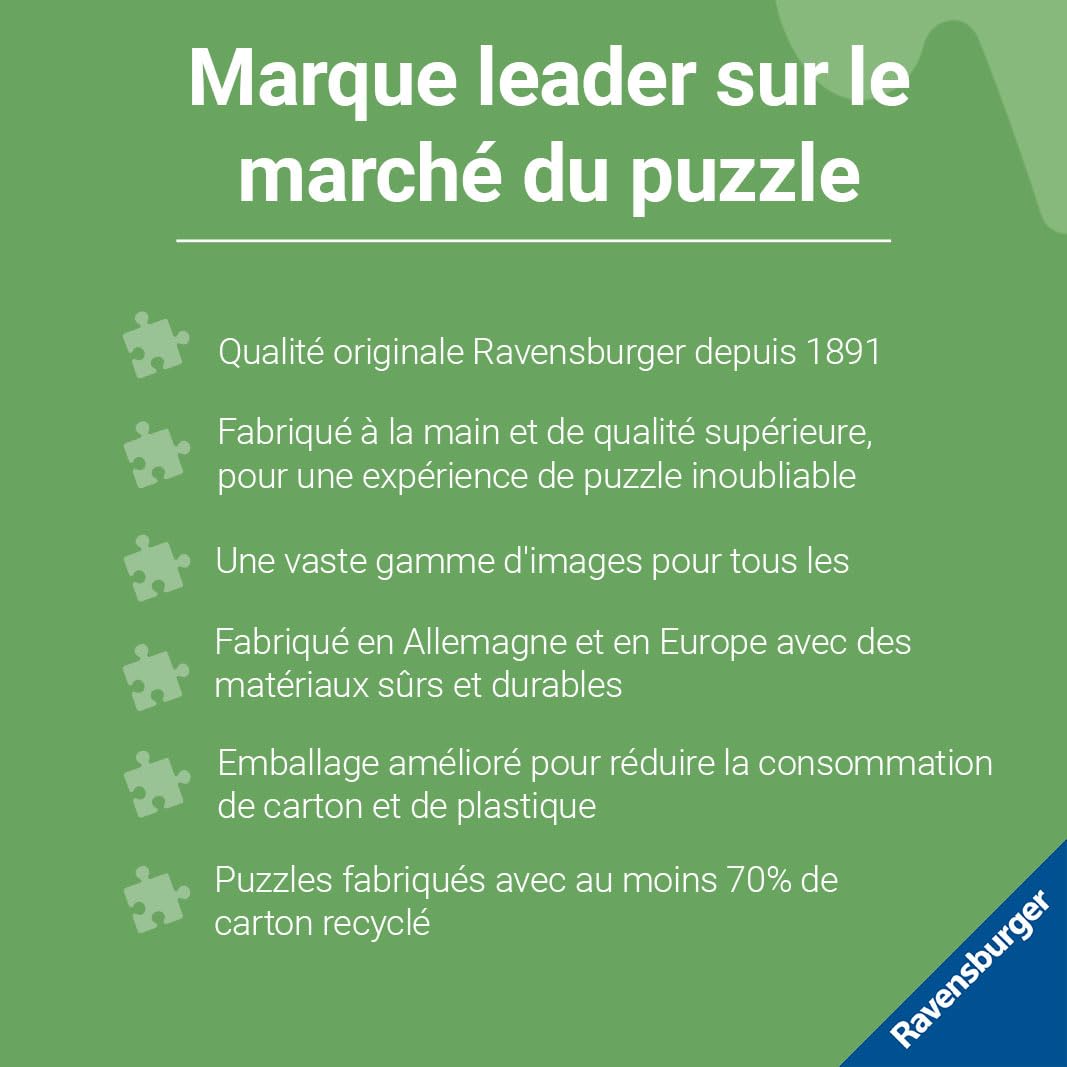 Ravensburger 12000159 Puzzle 1000 piese foto de înaltă calitate Insula Caraibelor pentru pasionați de puzzle de la 14 ani