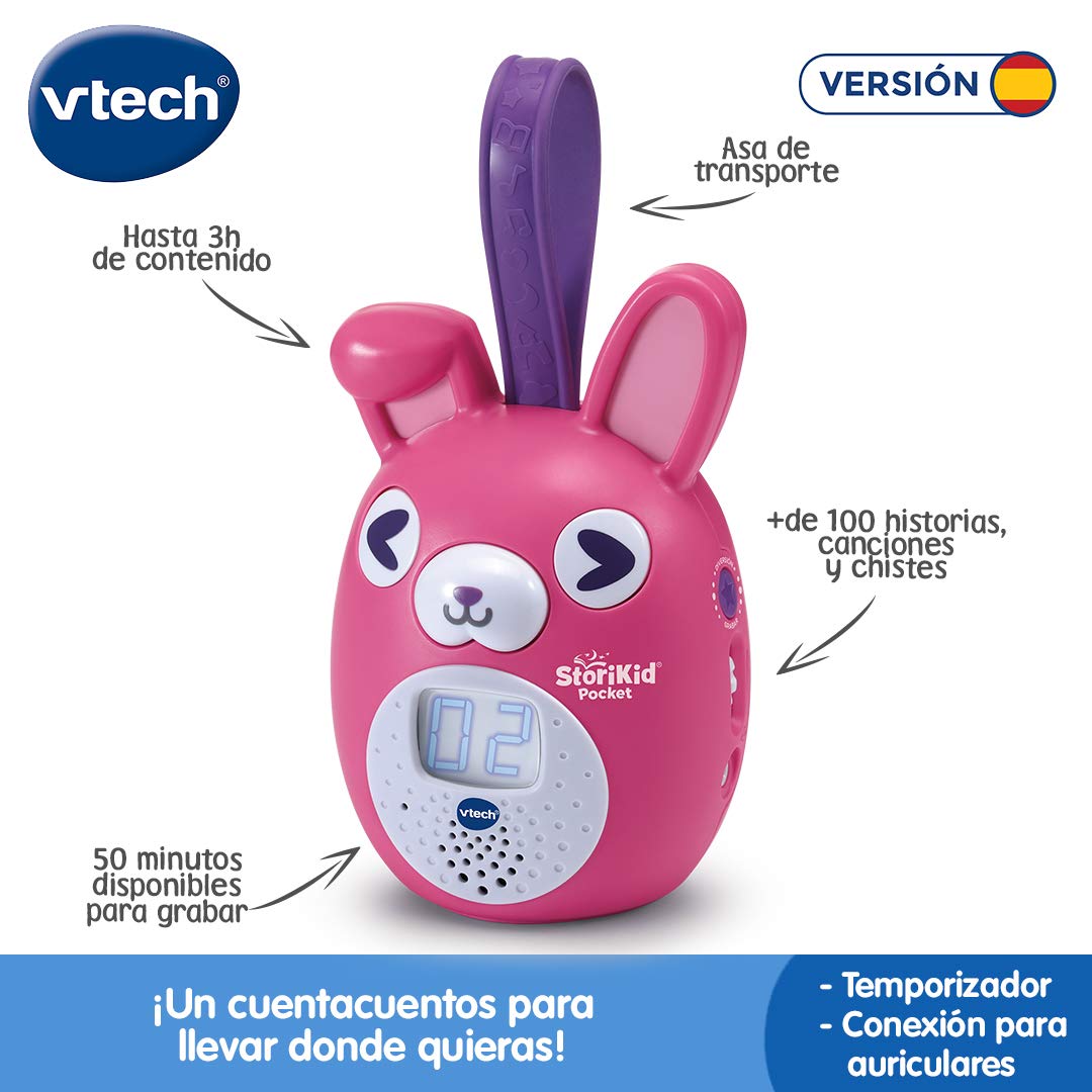 VTech StoriKid Pocket Povestitor, roz (versiune spaniola)