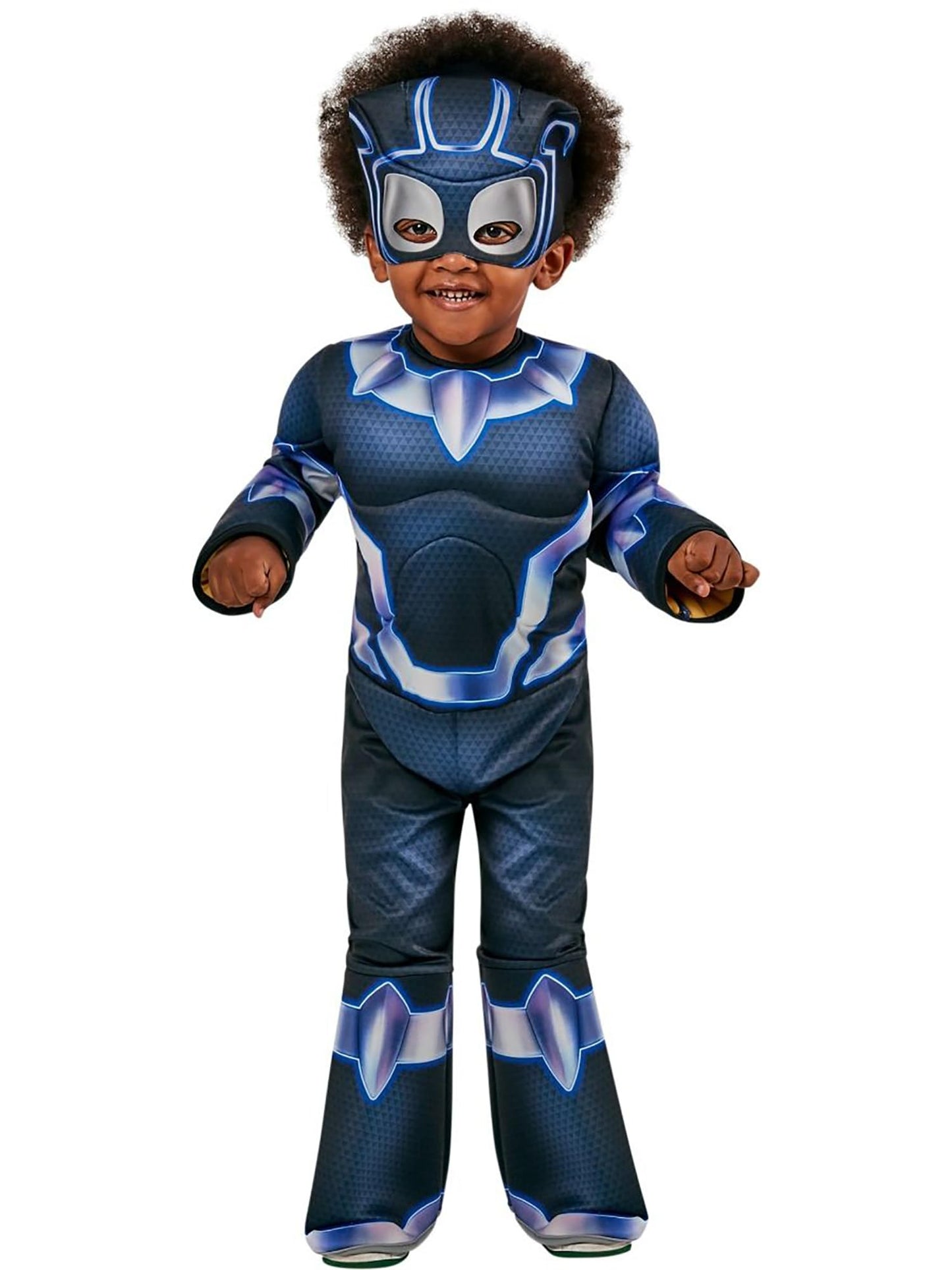 Costum Deluxe Black Panther pentru copii 2-3 ani - Rubies Marvel: Spidey și prietenii săi uimitori, Halloween