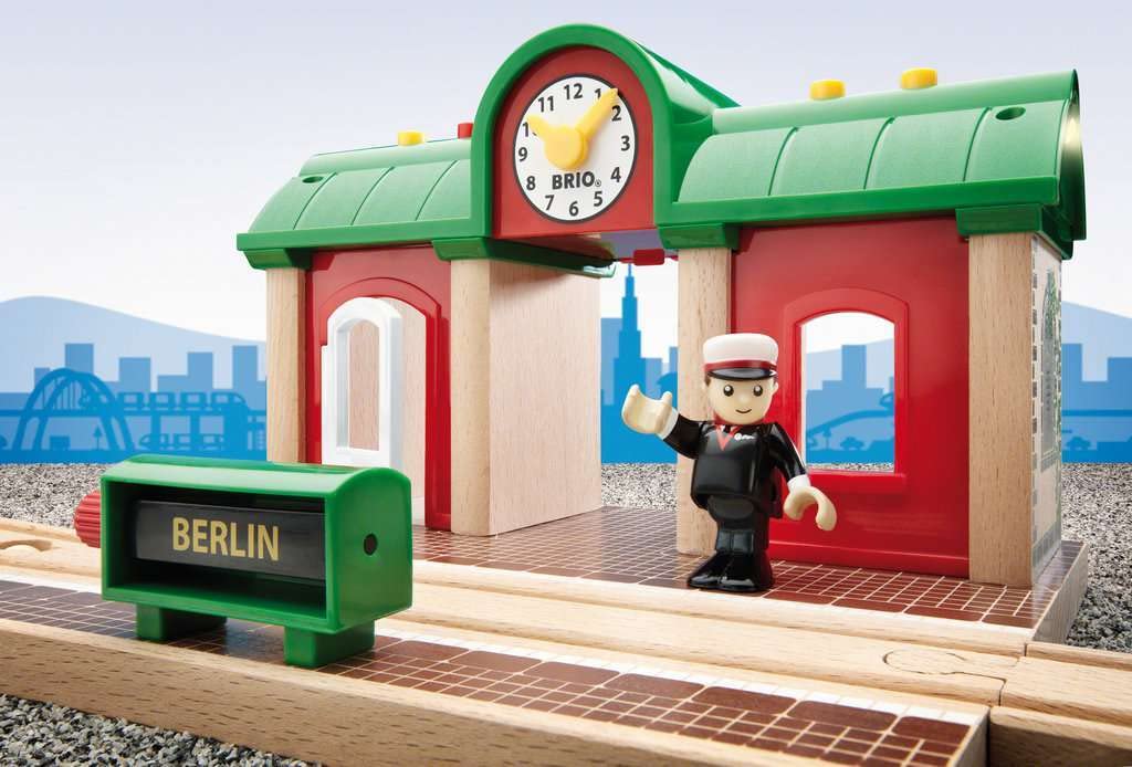 BRIO World 33578 Gară Vorbitoare Accesorii pentru Trenuri cu Funcție de Înregistrare - Jucărie pentru Copii Recomandată de la 3 Ani