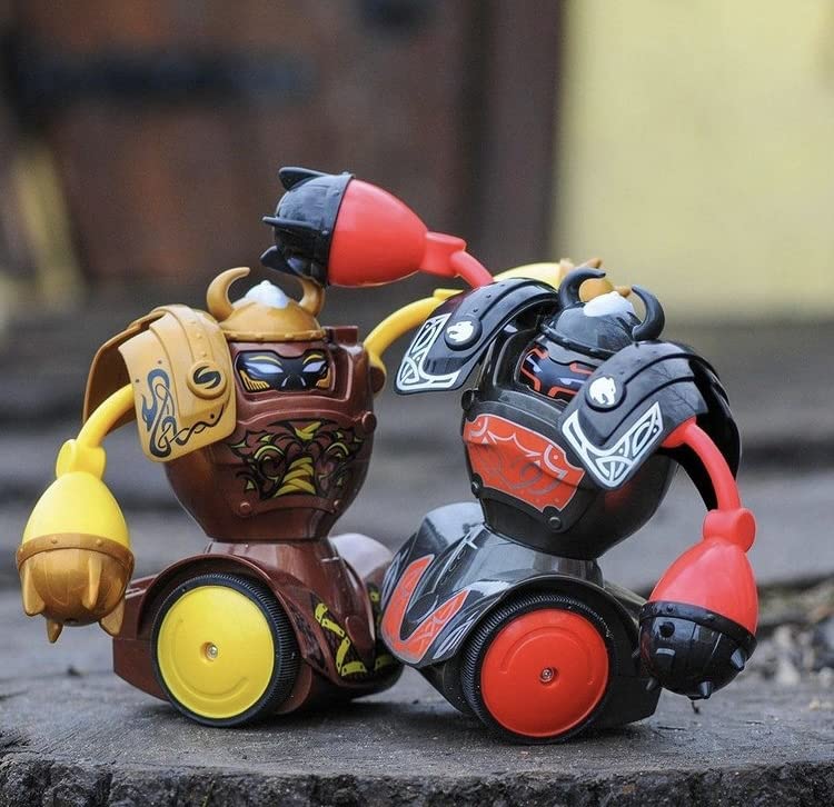 YCOO by SILVERLIT - Pachet 2 Roboți Combatanți Viking - Telecomanda - Ambalaj Ecologic - Ușor de Deschis - 14cm - Înfruntă-ți Inamicul! - 5-10 Ani