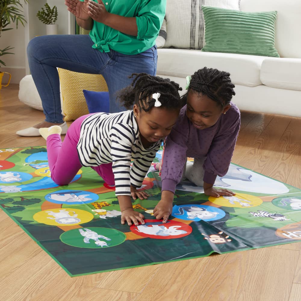 Twister Junior - Hasbro Gaming - Covor de joc dublu față - 2 jocuri în 1 - Joc de petrecere pentru băieți și fete