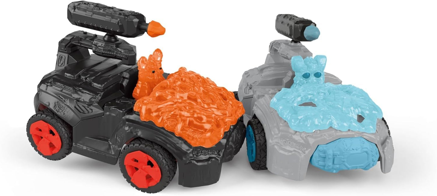 Schleich 42668 Lava-Crashmobil cu Mini Creatură, de la 7 ani, ELDRADOR CREATURES - Set de joc, 17 piese