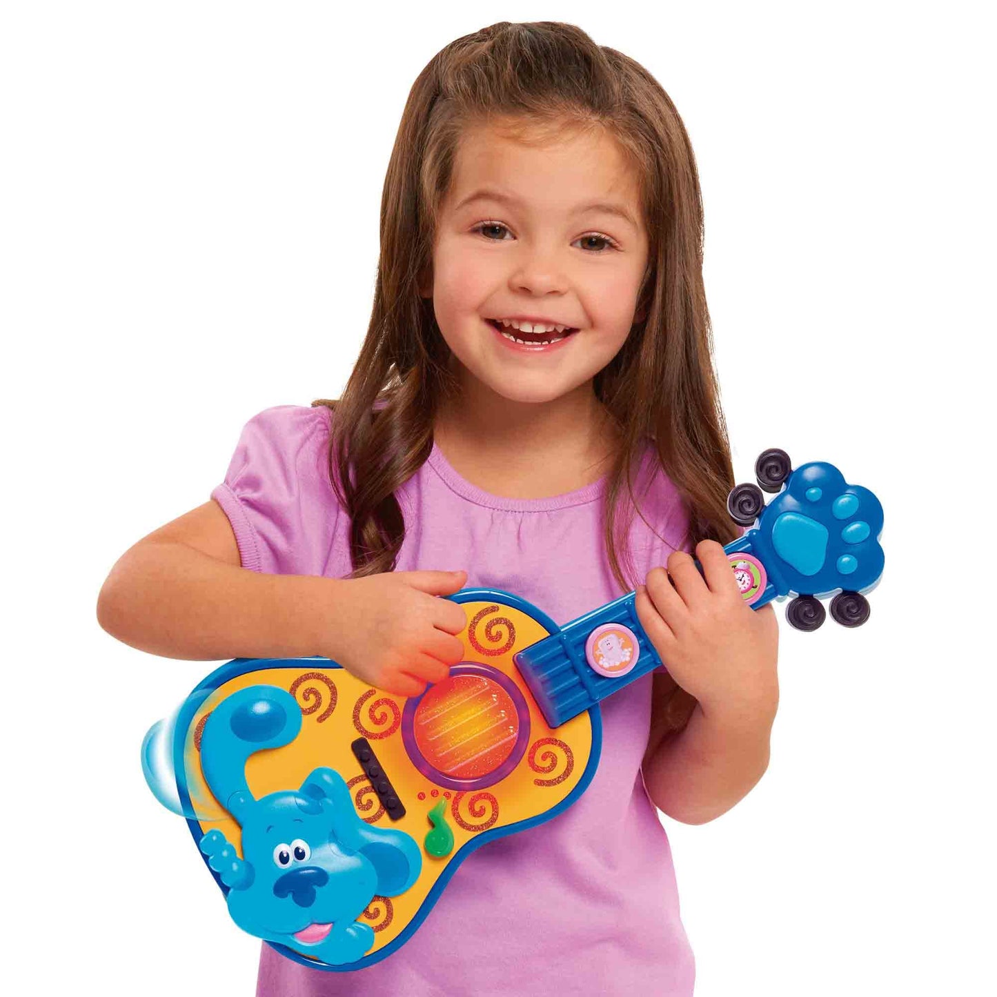 Famosa - Chitara Blue und Du, jucărie muzicală cu 3 moduri, include melodia din serie, sunet de chitară și joc distractiv, recomandată de la 3 ani (BLU12000), colorată