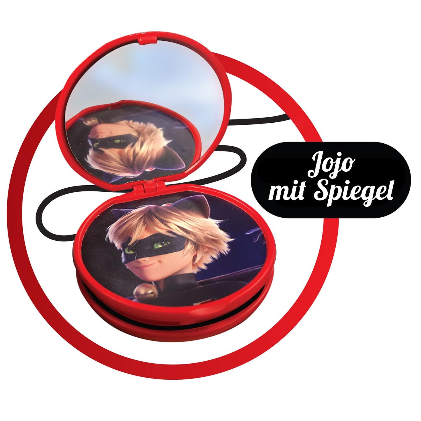 BANDAI - Miraculous Buburuza - Set de Transformare - Costum Ladybug - Cutie cu Masca JoJo, Cercei Tikki și Kwami - Costum și Accesorii Miraculous - Jucărie pentru Copii de la 4 Ani - P50601