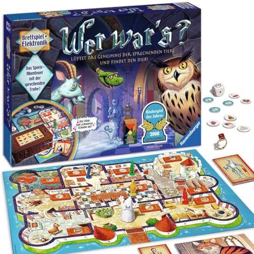 Ravensburger Kinderspiel 21854 - Wer War's, joc de societate pentru copii și adulți, premiat jocul anului, pentru 2-4 jucători, recomandat de la 6 ani.