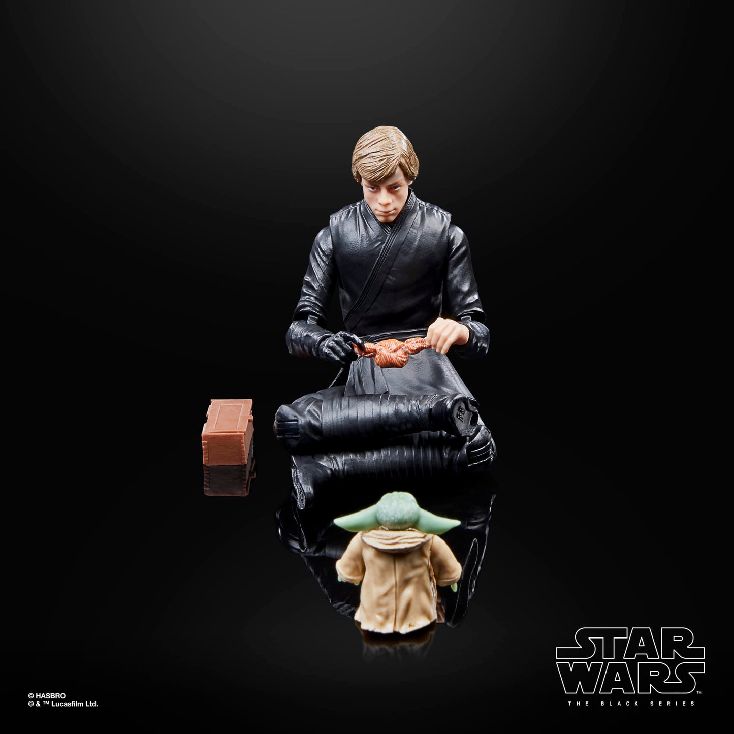 Star Wars The Black Series Figură de Acțiune Luke Skywalker & Grogu, 15 cm, din Star Wars: Cartea lui Boba Fett