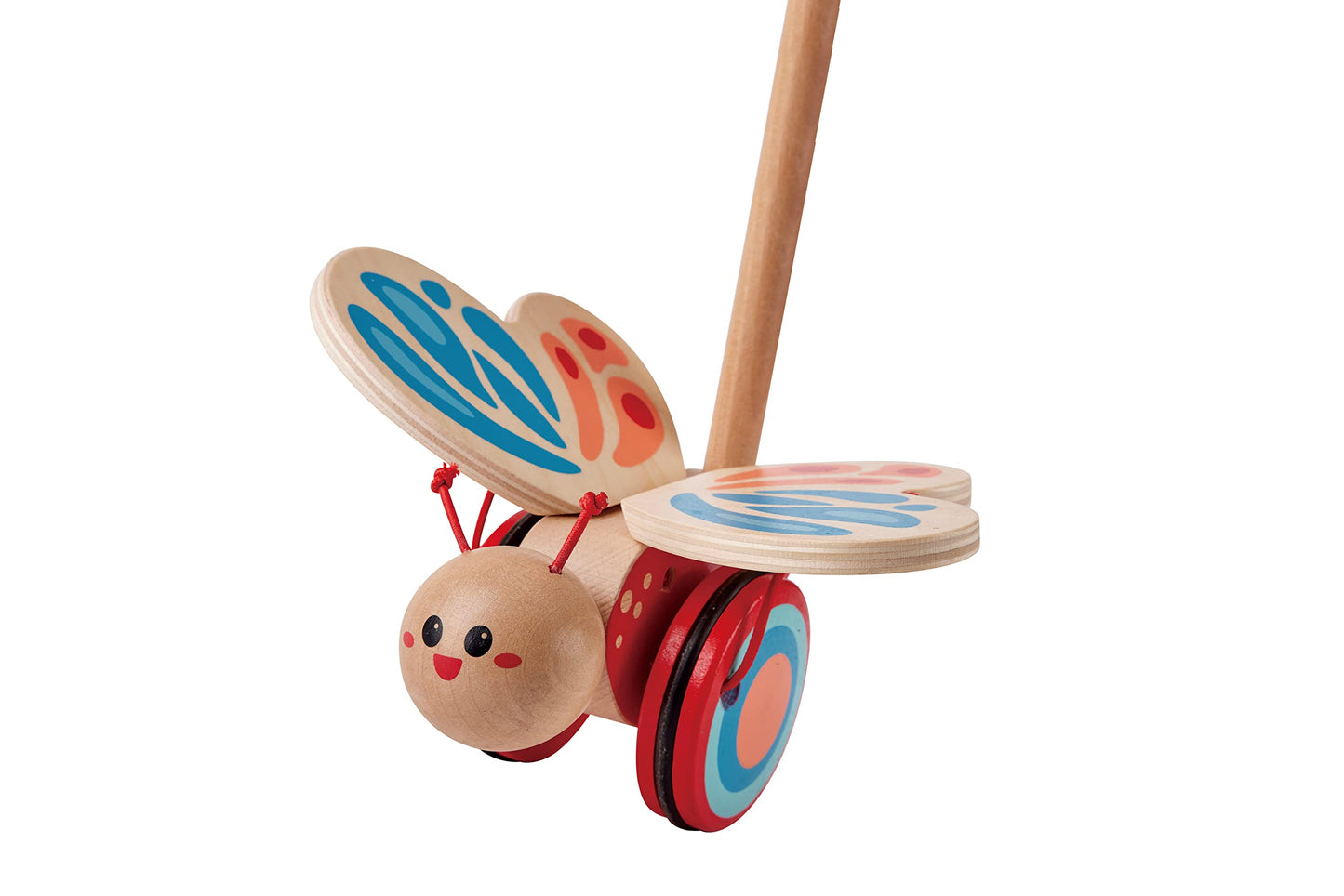 Hape Jucărie de impins Fluture cu aripi mobile din lemn