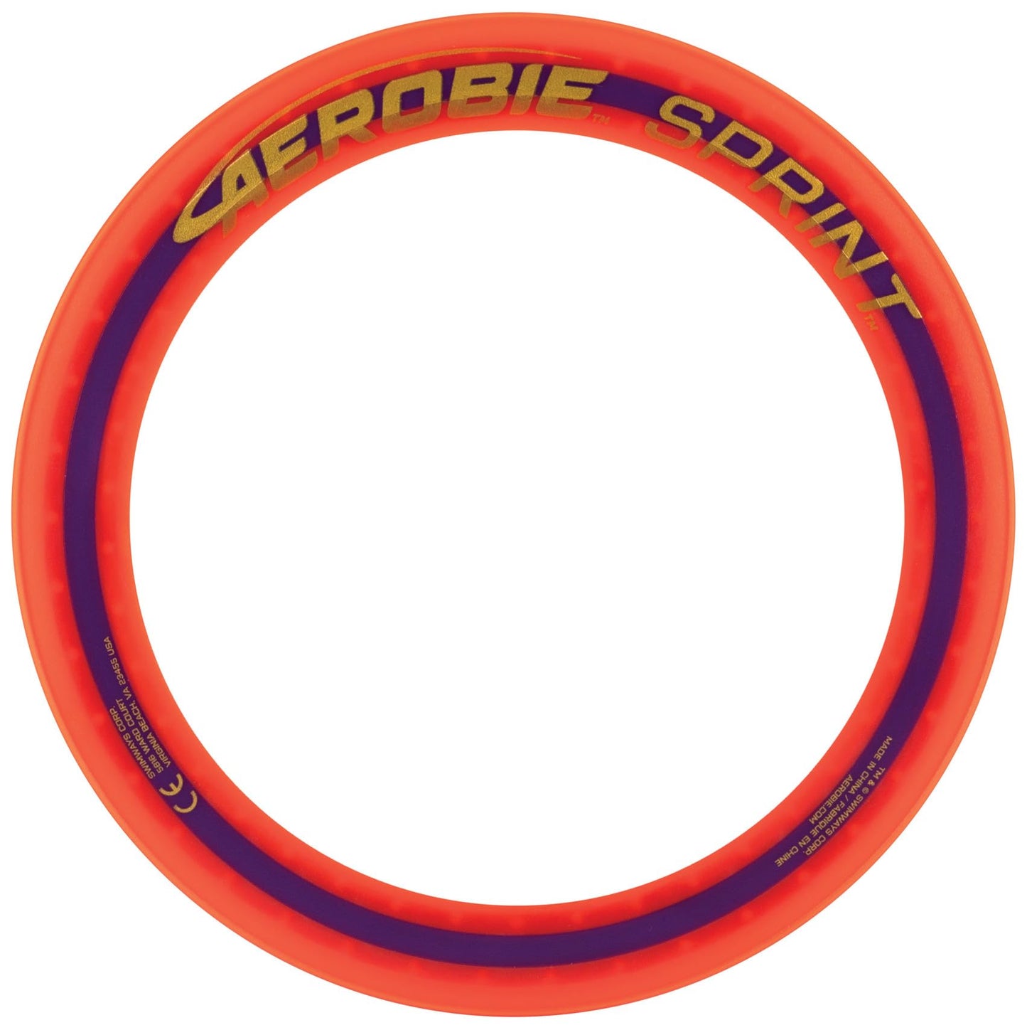 Aerobie Sprint - inel zburător de 25,4 cm diametru, portocaliu Frisbee