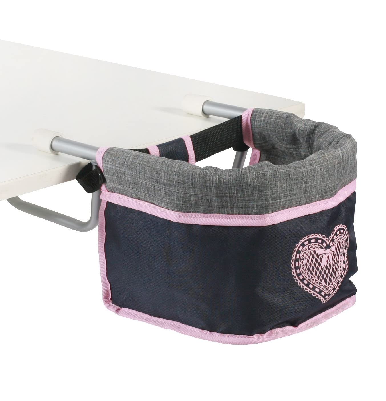 Scaun de masă pentru păpuși Bayer Chic 2000 735-26, Gri Melange, Navy