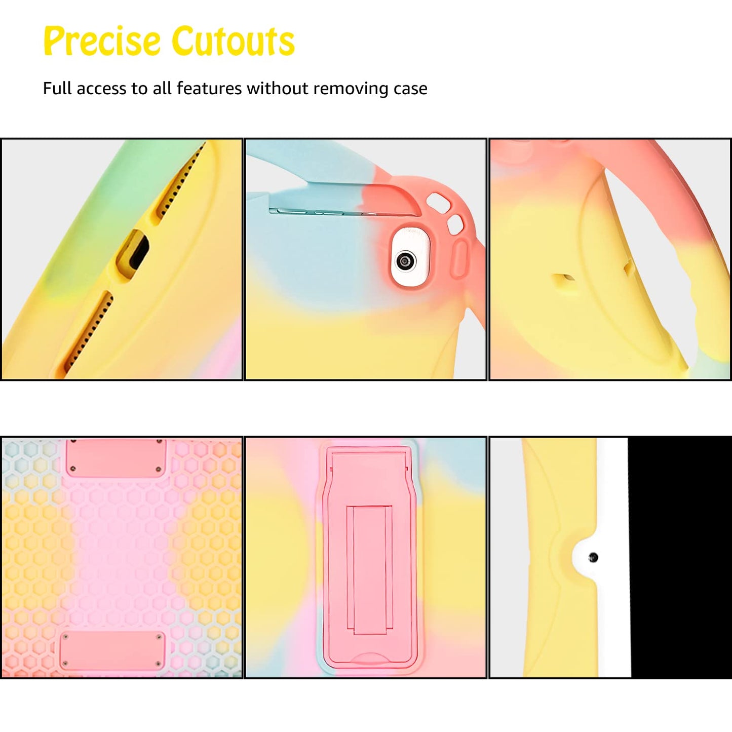 Husa pentru iPad Mini pentru copii - Anti-șoc, rezistentă la șocuri, cu suport pentru iPad Mini, Mini 2, Mini 3, Mini 4 și Mini 5 (2019) - Regenbogen