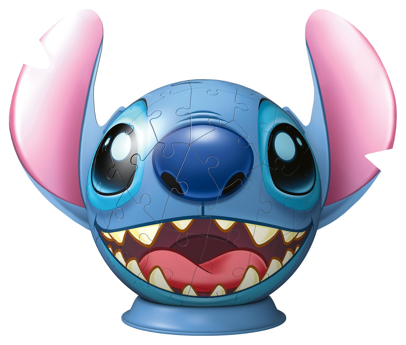 Puzzle 3D Ravensburger 11574 - Puzzle-Ball Stitch cu urechi - pentru fanii Stitch și Disney de la 6 ani, cadouri Stitch, puzzle Stitch