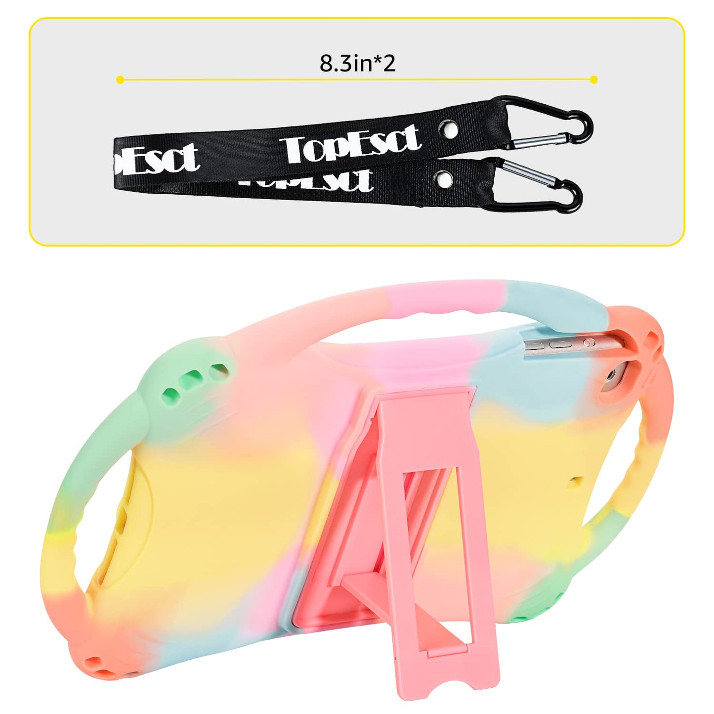 Husa pentru iPad Mini pentru copii - Anti-șoc, rezistentă la șocuri, cu suport pentru iPad Mini, Mini 2, Mini 3, Mini 4 și Mini 5 (2019) - Regenbogen