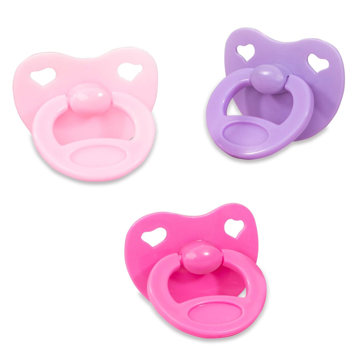 Set suzetă pentru păpuși Bayer Design 79104AA - accesorii păpuși, suzete roz și mov