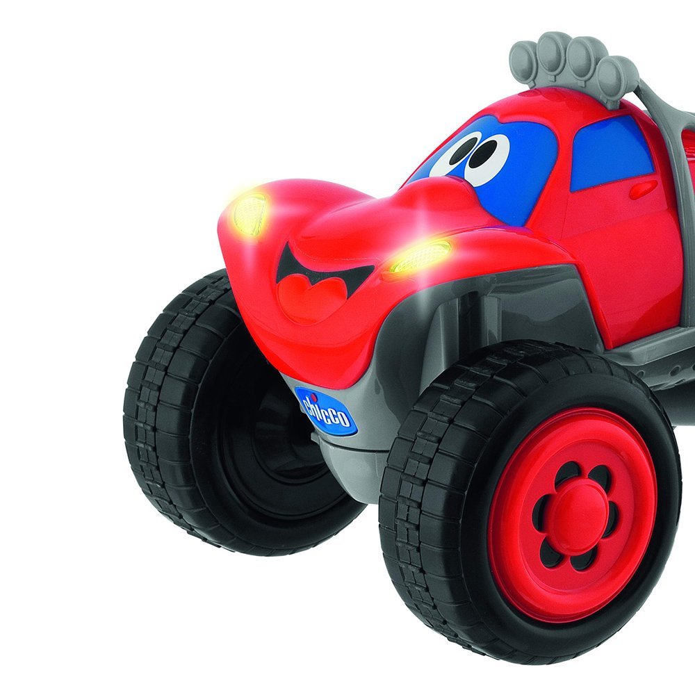 Chicco Billy Bigwheels Mașină RC pentru Copii, Mașină cu Telecomandă Intuitivă cu Volan, Luminile și Sunete, Roșie, Cadou pentru Copii de la 2 Ani, Jucărie pentru Copii 2 - 6 Ani