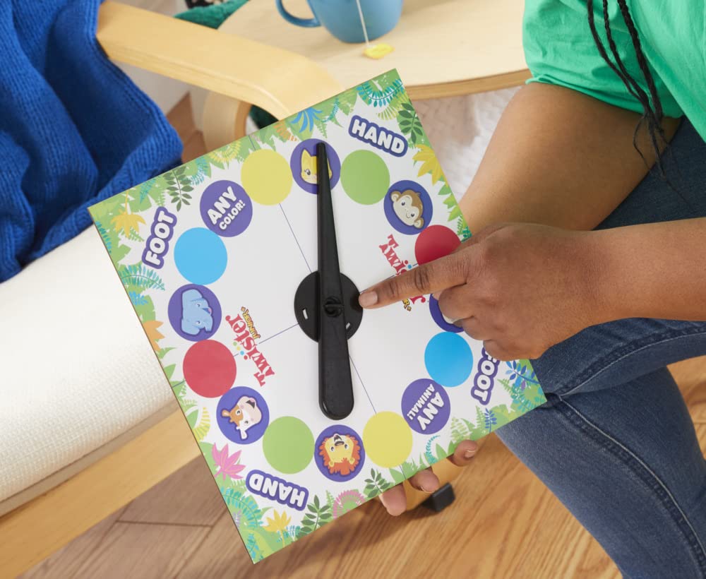 Twister Junior - Hasbro Gaming - Covor de joc dublu față - 2 jocuri în 1 - Joc de petrecere pentru băieți și fete