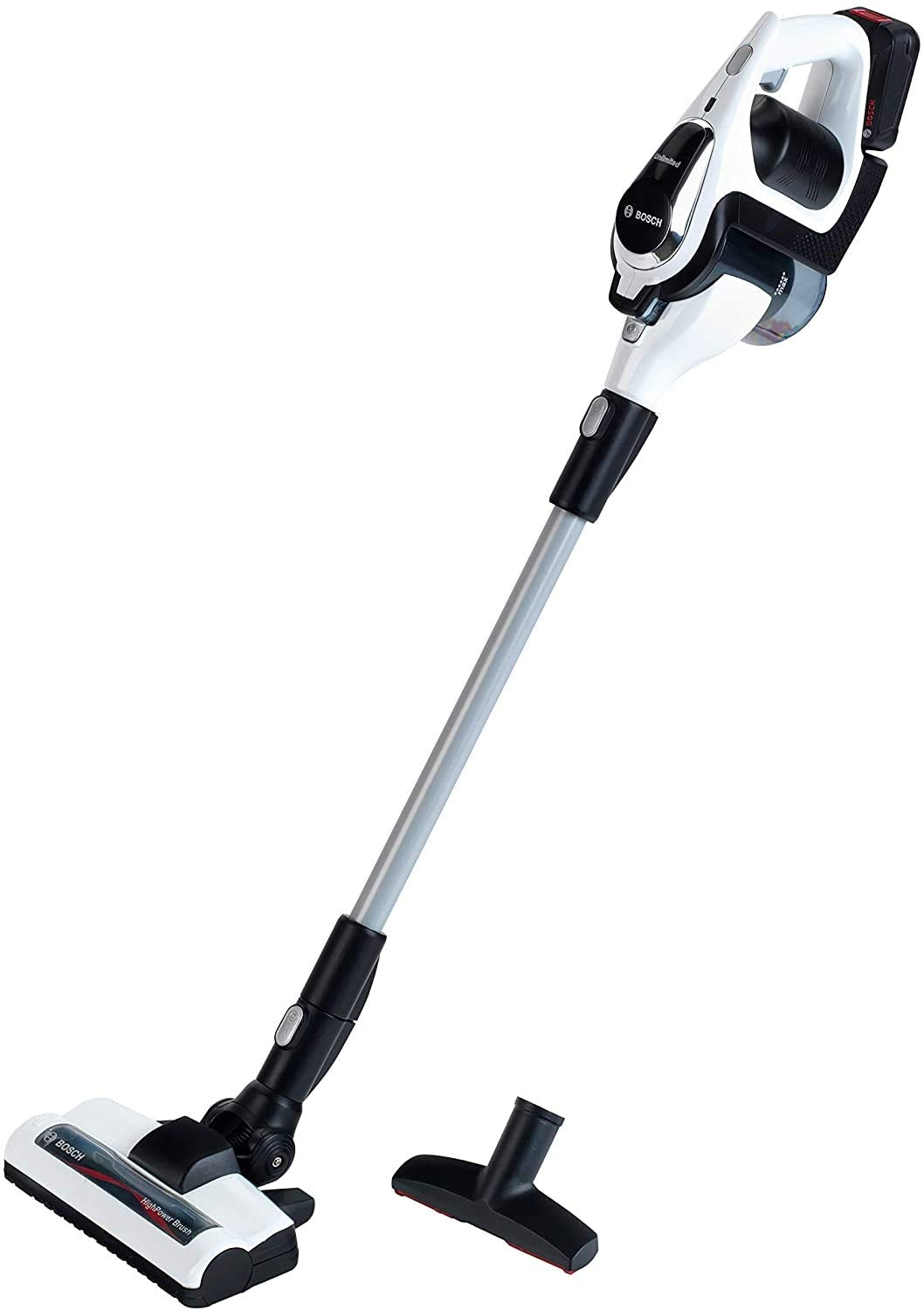 Aspirator Bosch Theo Klein 6812 | Aspirator cu funcție de aspirație și sunet | Duza de podea rotativă și detașabilă | Dimensiuni: 16cm x 16cm x 80cm | Jucărie pentru copii de la 3 ani