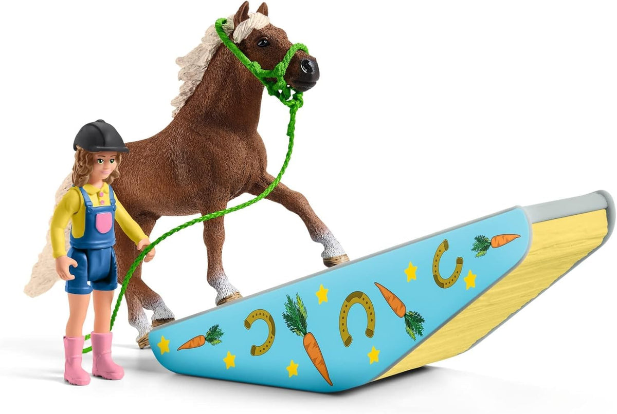 Schleich Farm World Set de joacă Pony Agility Starter cu 48 piese pentru copii de la 3 ani