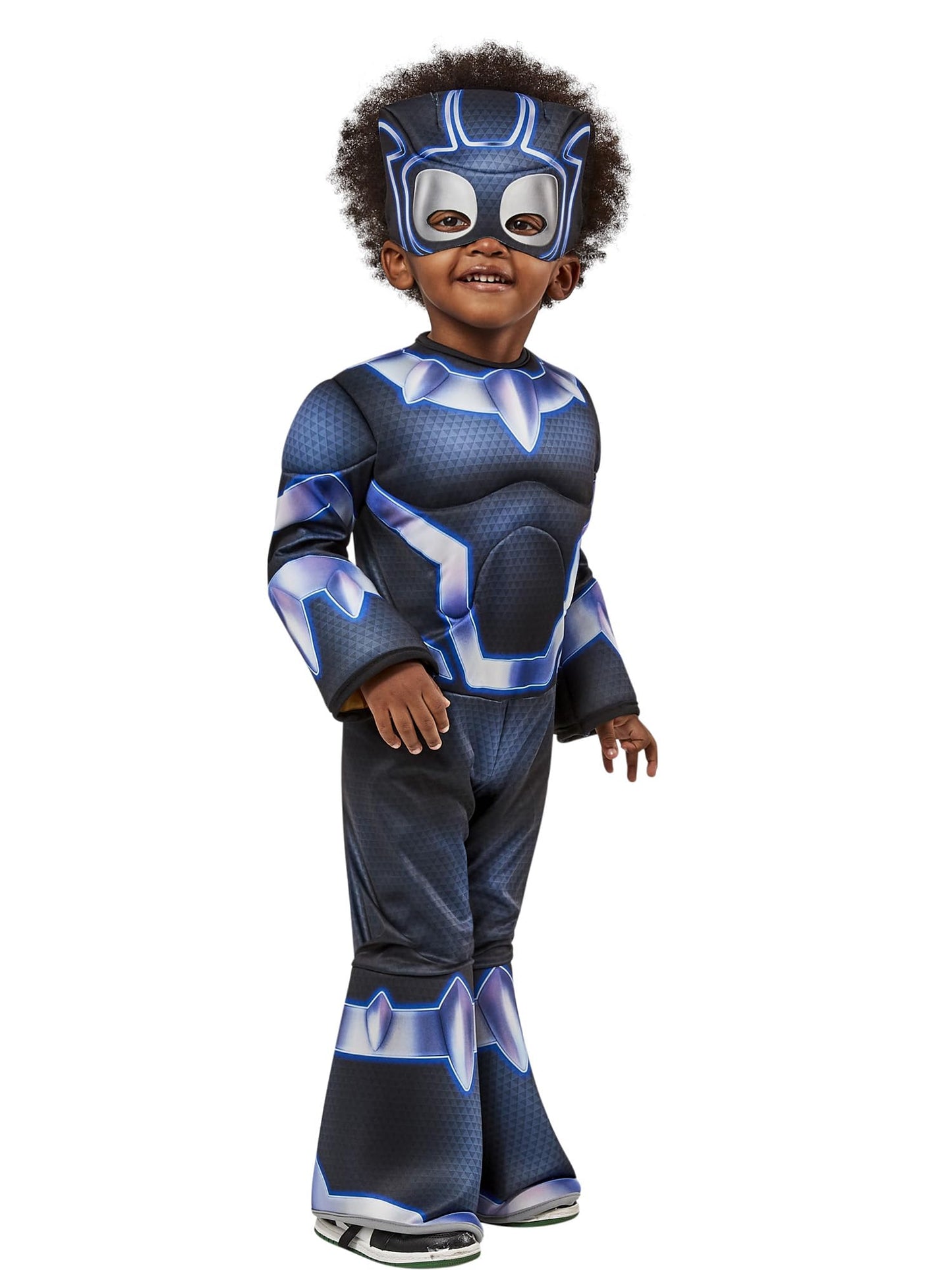 Costum Deluxe Black Panther pentru copii 2-3 ani - Rubies Marvel: Spidey și prietenii săi uimitori, Halloween