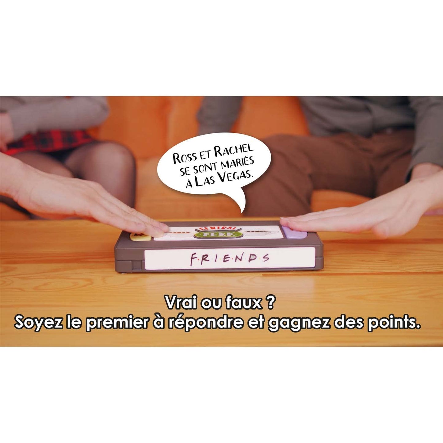 Bandai ZZ21114 100% joc de quiz relaxant din seria mitică Friends - joc de societate interactiv pentru familie și prieteni - vorbește franceză - ZZ2114