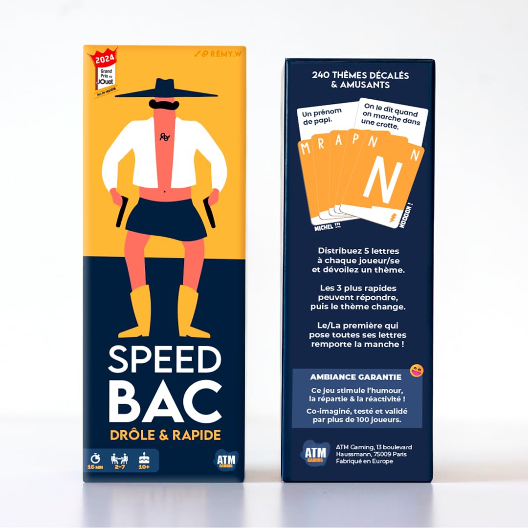 ATM Gaming Speedbac – Joc de societate pentru familie și prieteni – perfect pentru distracție – 2 până la 7 jucători