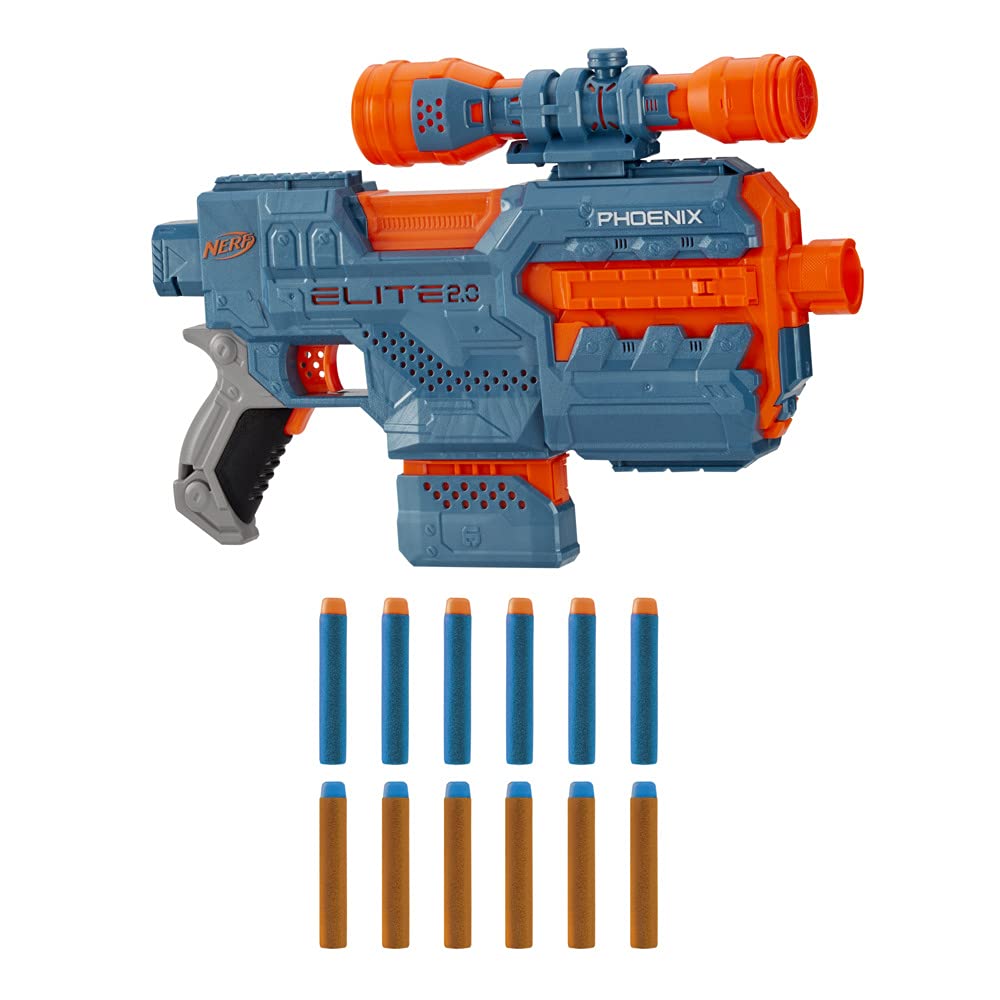 Nerf Elite 2.0 Phoenix CS-6 Blaster, 12 săgeți